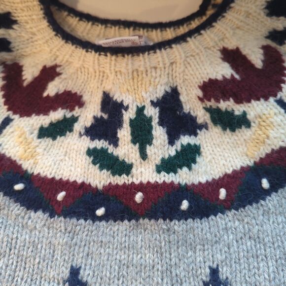 Vintage Skyr Sportswear Sweater Womens Large Floral Wool Cottagecore Knit - Picture 7 of 7